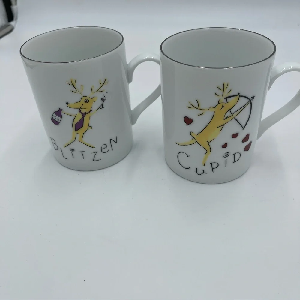 POTTERY BARN RUDOLPH Coffee Cup Reindeer